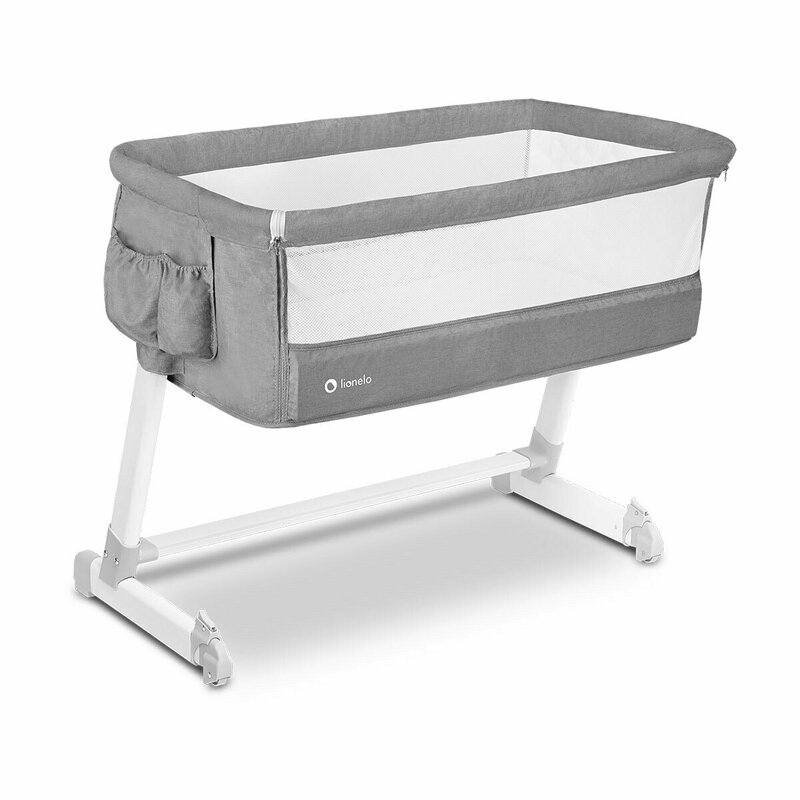 Lionelo - Patut co-sleeper Theo 2 in 1, 90x50 cm, Gri