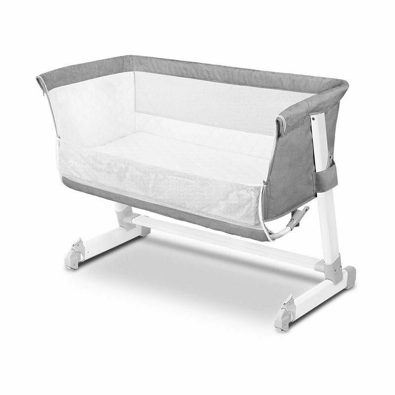 Lionelo - Patut co-sleeper Theo 2 in 1, 90x50 cm, Gri