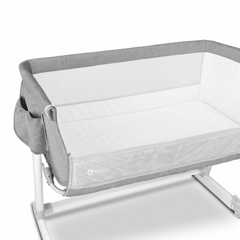 Lionelo - Patut co-sleeper Theo 2 in 1, 90x50 cm, Gri