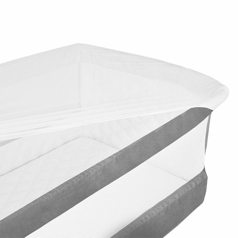 Lionelo - Patut co-sleeper Theo 2 in 1, 90x50 cm, Gri