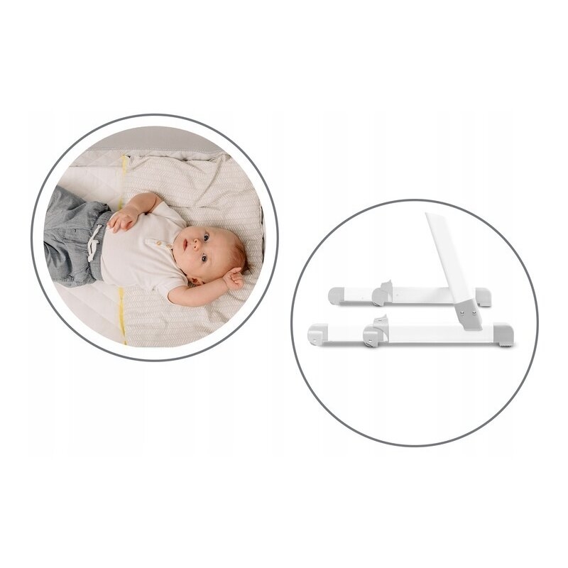 Lionelo - Patut co-sleeper Theo 2 in 1, 90x50 cm, Gri