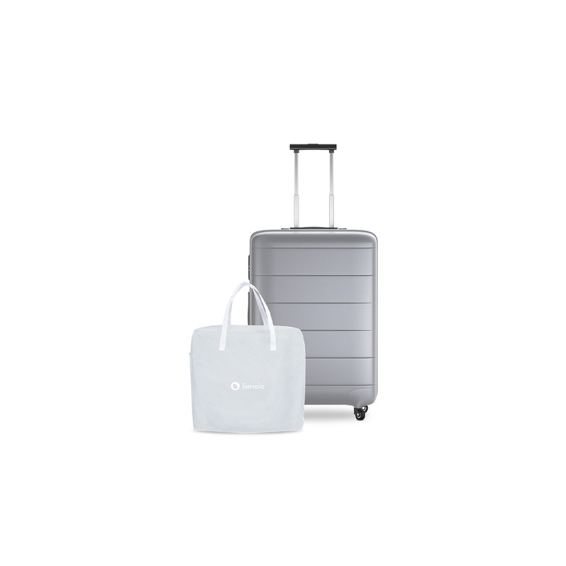 Lionelo - Patut balansoar Malin, 3 in 1, Pliabil, 0-9 kg, Geanta Transport, Asamblare Rapida, Ultra-Usor, Conform cu standardele europeane de securitate EN1130 si EN16890, Gri