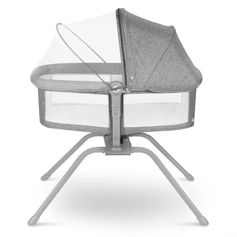 Lionelo - Patut balansoar Malin, 3 in 1, Pliabil, 0-9 kg, Geanta Transport, Asamblare Rapida, Ultra-Usor, Conform cu standardele europeane de securitate EN1130 si EN16890, Gri