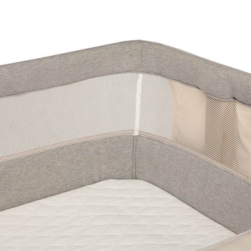 Lionelo - Patut co-sleeper Leonie Sand Cu sistem de leganare, 83x50 cm, Bej
