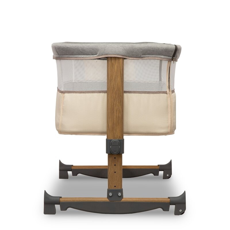 Lionelo - Patut co-sleeper Leonie Sand Cu sistem de leganare, 83x50 cm, Bej