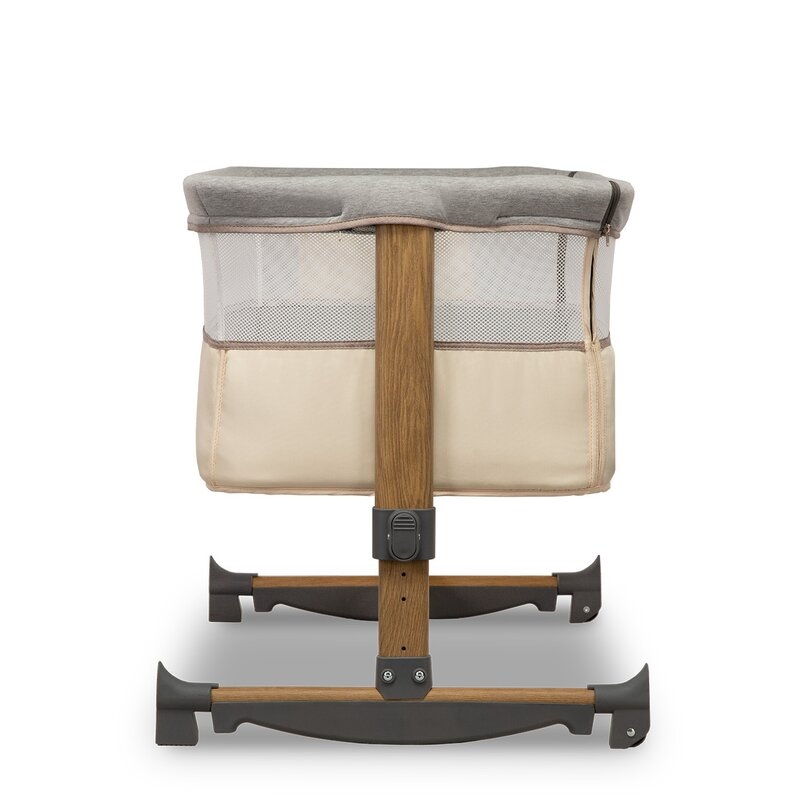 Lionelo - Patut co-sleeper Leonie Sand Cu sistem de leganare, 83x50 cm, Bej