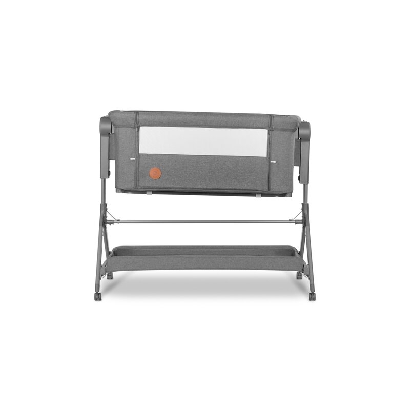 Lionelo - Patut co-sleeper Leonie Plus, Pliabil, Cu sistem de leganare, Cu setare unghiulara, Reglabil in 6 pozitii pe inaltime, Conform cu standardele europeane de securitate EN1130 si EN16890, Gri
