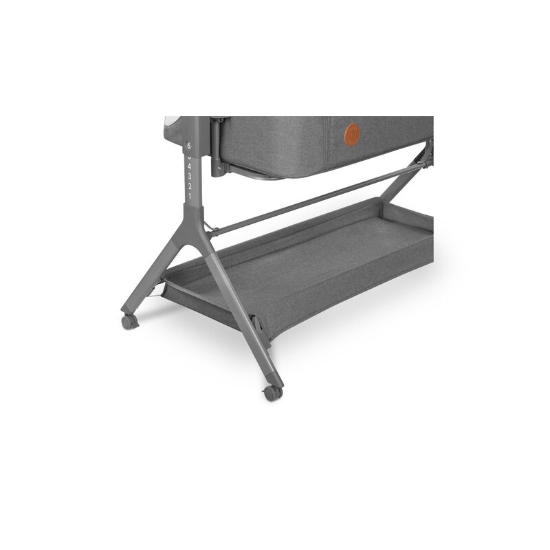 Lionelo - Patut co-sleeper Leonie Plus, Pliabil, Cu sistem de leganare, Cu setare unghiulara, Reglabil in 6 pozitii pe inaltime, Conform cu standardele europeane de securitate EN1130 si EN16890, Gri