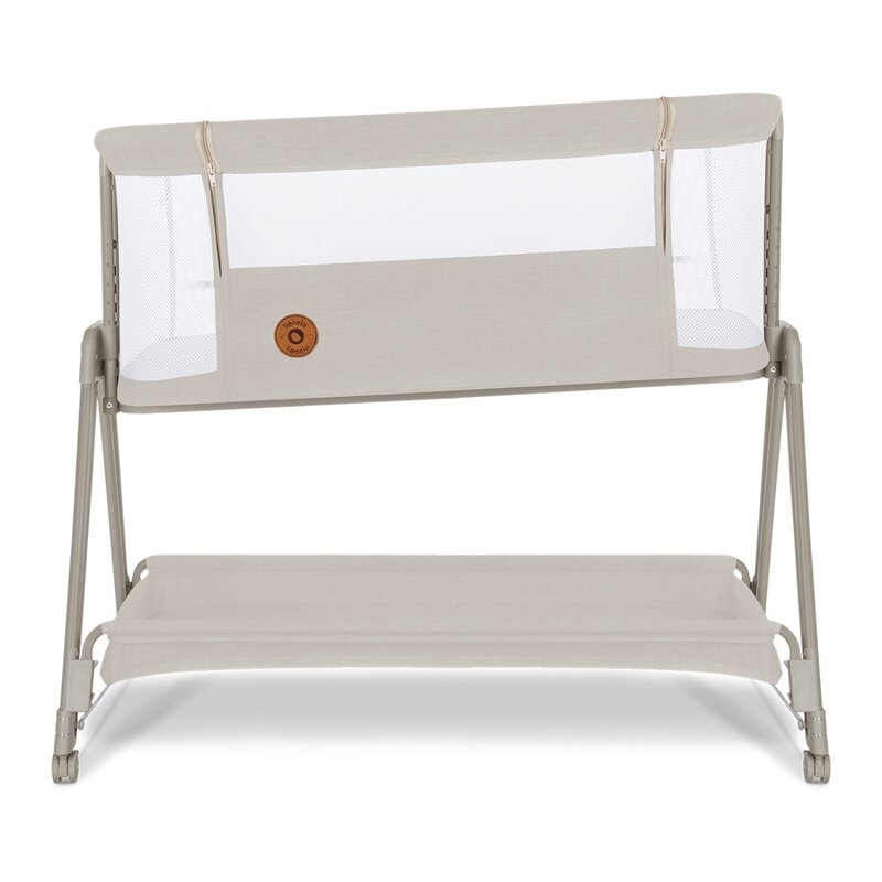 Lionelo - Patut co-sleeper Luna, 2 in 1, Cu setare unghiulara, Cu roti, Reglabil in 6 pozitii pe inaltime, Bej
