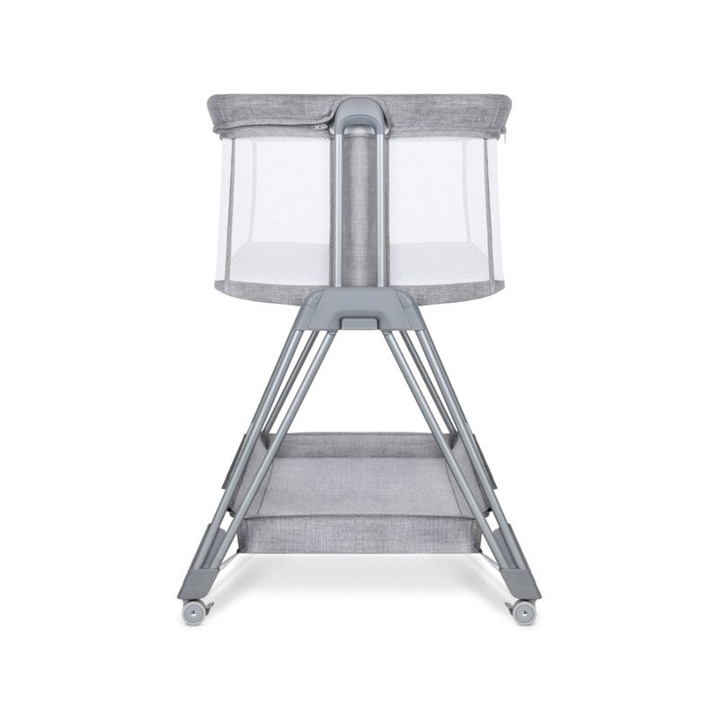 Lionelo - Patut co-sleeper Luna, 2 in 1, Cu setare unghiulara, Cu roti, Reglabil in 6 pozitii pe inaltime, Gri deschis