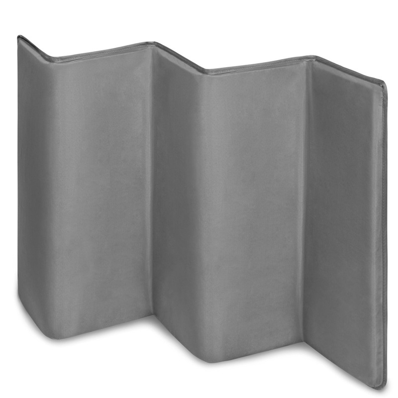Lionelo - Patut pliant cu doua nivele, Stefi Plus, Cu intrare laterala cu fermoar, 2 roti, 120 x 60 cm, Conform cu standardul european de securitate EN 716, Gri/ Multicolor