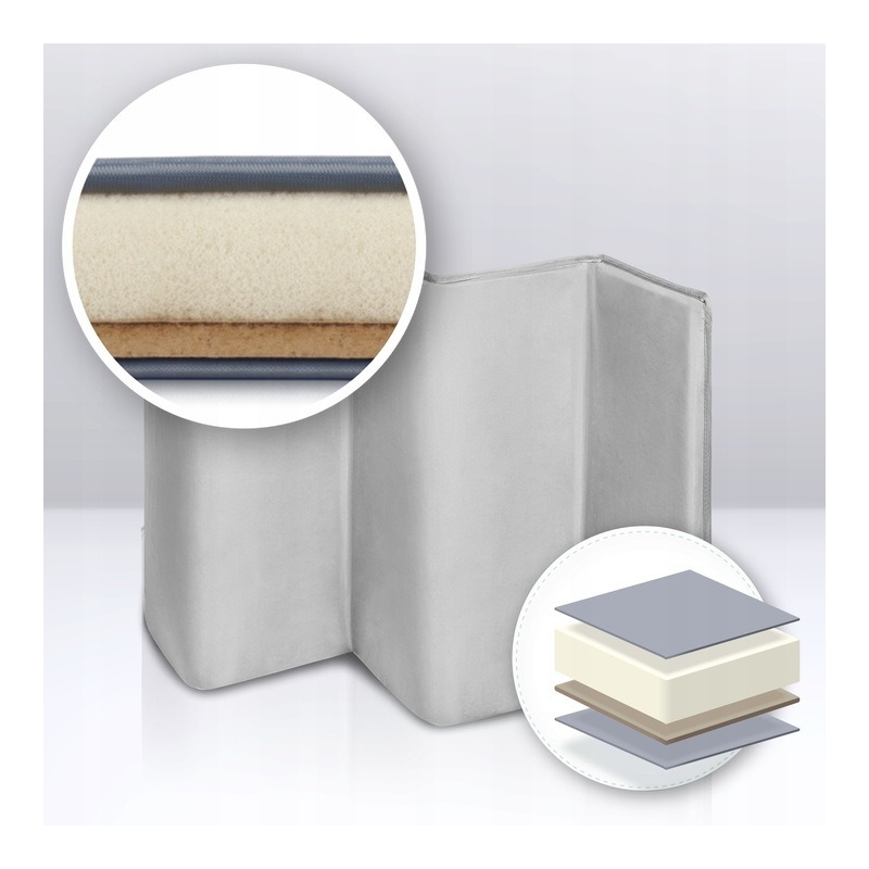 Lionelo - Patut pliant cu doua nivele, Stefi Plus, Cu intrare laterala cu fermoar, 2 roti, 120 x 60 cm, Conform cu standardul european de securitate EN 716, Roz/Galben