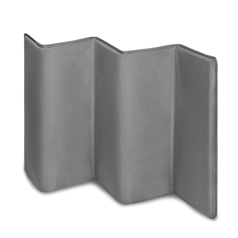 Lionelo - Patut pliant cu doua nivele, Stefi Plus, Cu intrare laterala cu fermoar, 2 roti, 120x60 cm, Conform cu standardul european de securitate EN 716, Gri