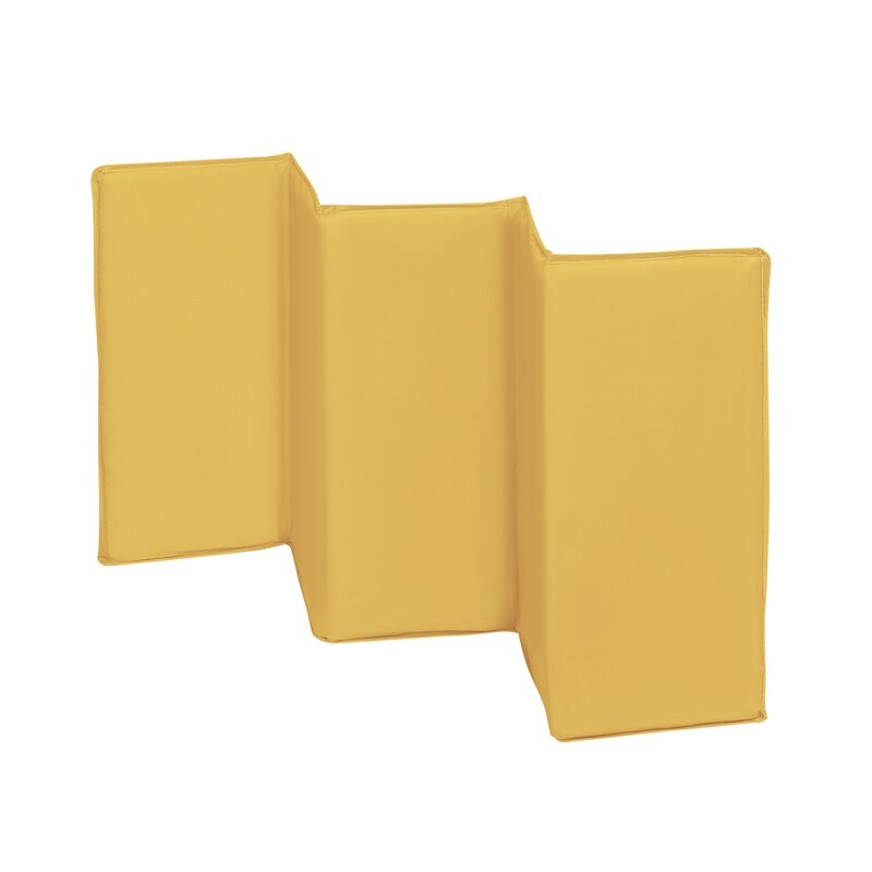 Lionelo - Patut pliant cu doua nivele Sven Plus, 120x60 cm, arcada jucarii, masuta de infasat, vibratii, melodii, Yellow Scandi