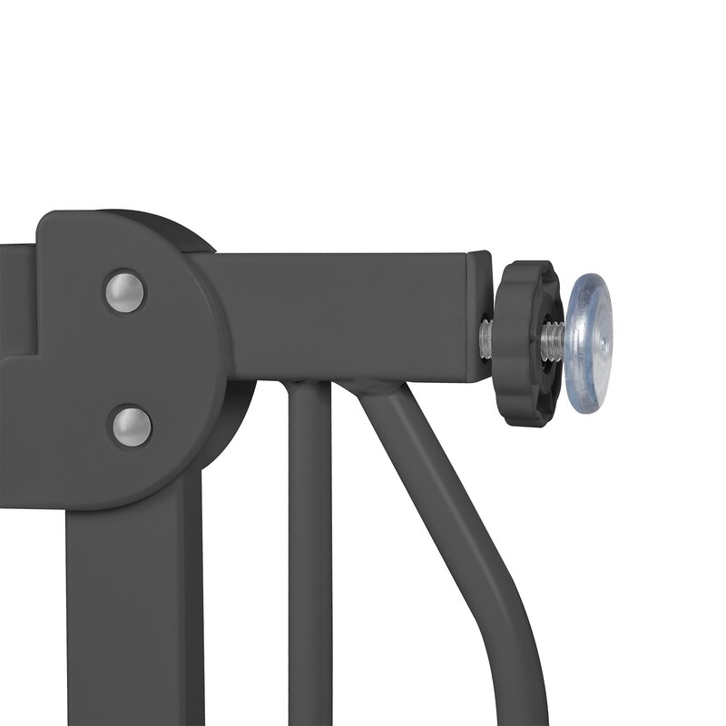 Lionelo - Poarta de siguranta prin presiune Truus Slim, 105 cm, Conform cu standardul europeane de securitate EN1930, Gri/Natur