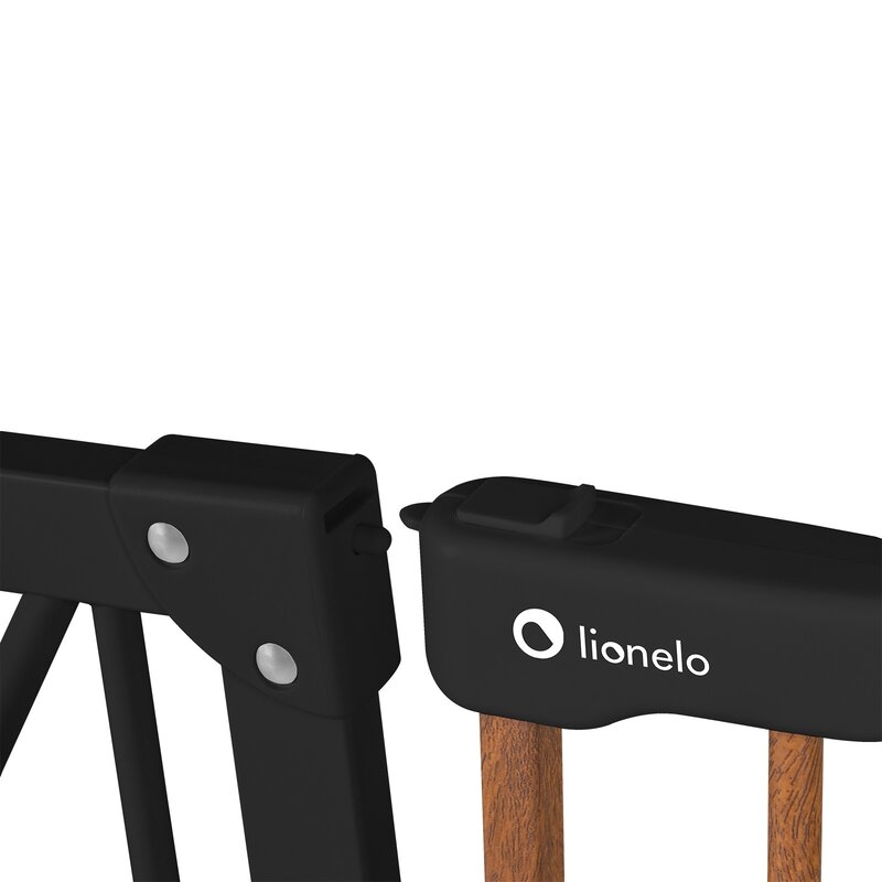 Lionelo - Poarta de siguranta prin presiune Truus Slim, 105 cm, Conform cu standardul europeane de securitate EN1930, Negru/Natur