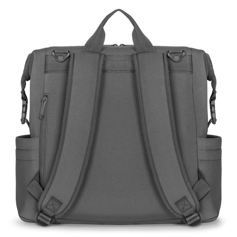 Lionelo - Rucsac pentru mamici, Cu 12 compartimente si salteluta de schimbat, Cu prindere universala de carucior, Impermeabila, 36 x 36 x 23 cm, Gri