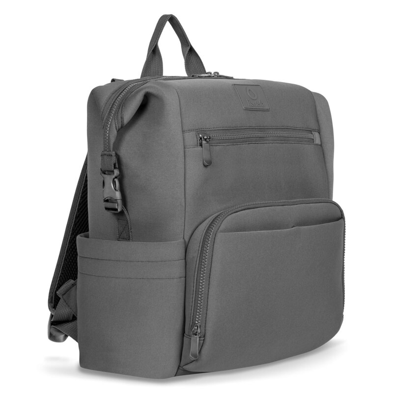 Lionelo - Rucsac pentru mamici, Cu 12 compartimente si salteluta de schimbat, Cu prindere universala de carucior, Impermeabila, 36 x 36 x 23 cm, Gri