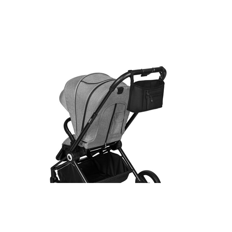Lionelo - Rucsac pentru mamici, Cu 12 compartimente si salteluta de schimbat, Cu prindere universala de carucior, Impermeabila, 36 x 36 x 23 cm, Negru