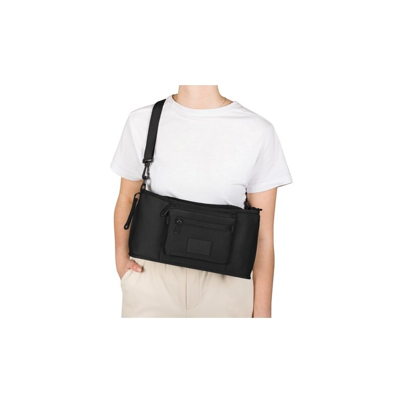 Lionelo - Rucsac pentru mamici, Cu 12 compartimente si salteluta de schimbat, Cu prindere universala de carucior, Impermeabila, 36 x 36 x 23 cm, Negru