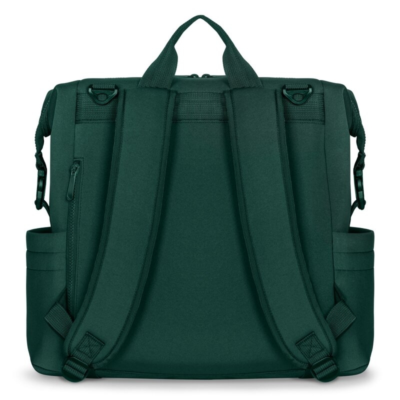 Lionelo - Rucsac pentru mamici, Cu 12 compartimente si salteluta de schimbat, Cu prindere universala de carucior, Impermeabila, 36 x 36 x 23 cm, Verde