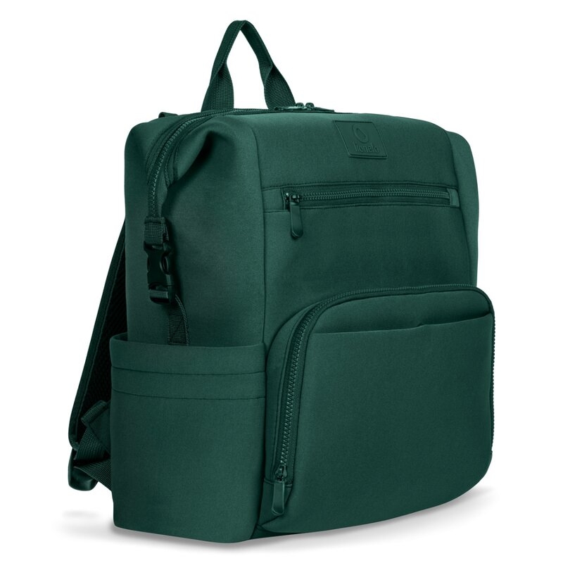 Lionelo - Rucsac pentru mamici, Cu 12 compartimente si salteluta de schimbat, Cu prindere universala de carucior, Impermeabila, 36 x 36 x 23 cm, Verde