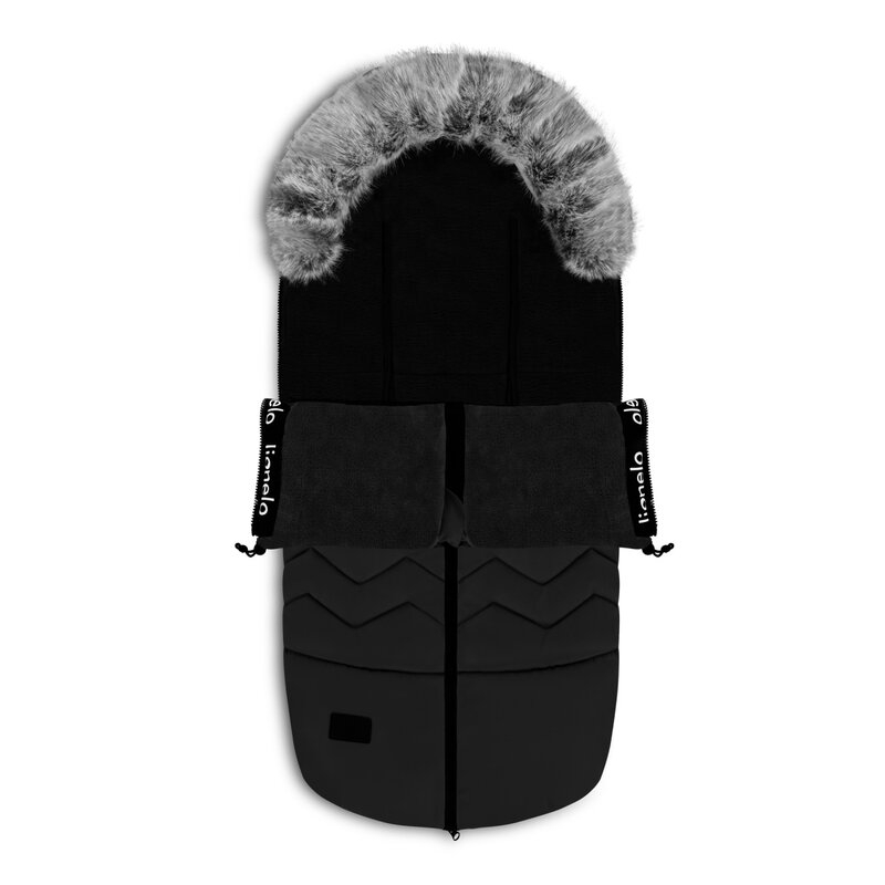Lionelo - Sac de iarna pentru carucior Frode, 90x45 cm, Impermeabil, Universal, Negru