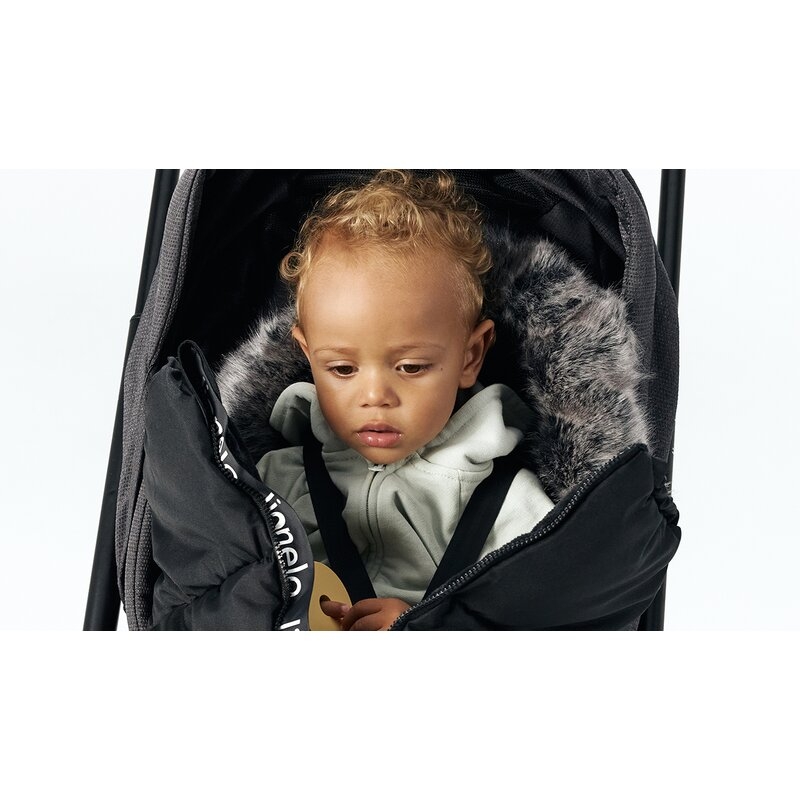 Lionelo - Sac de iarna pentru carucior Frode, 90x45 cm, Impermeabil, Universal, Negru