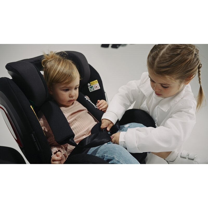 Lionelo - Scaun auto Antoon Plus, Pozitie de somn, Protectie laterala, Rotire 360 grade, 0-18 kg, Cu Isofix si picior de sustinere, Negru