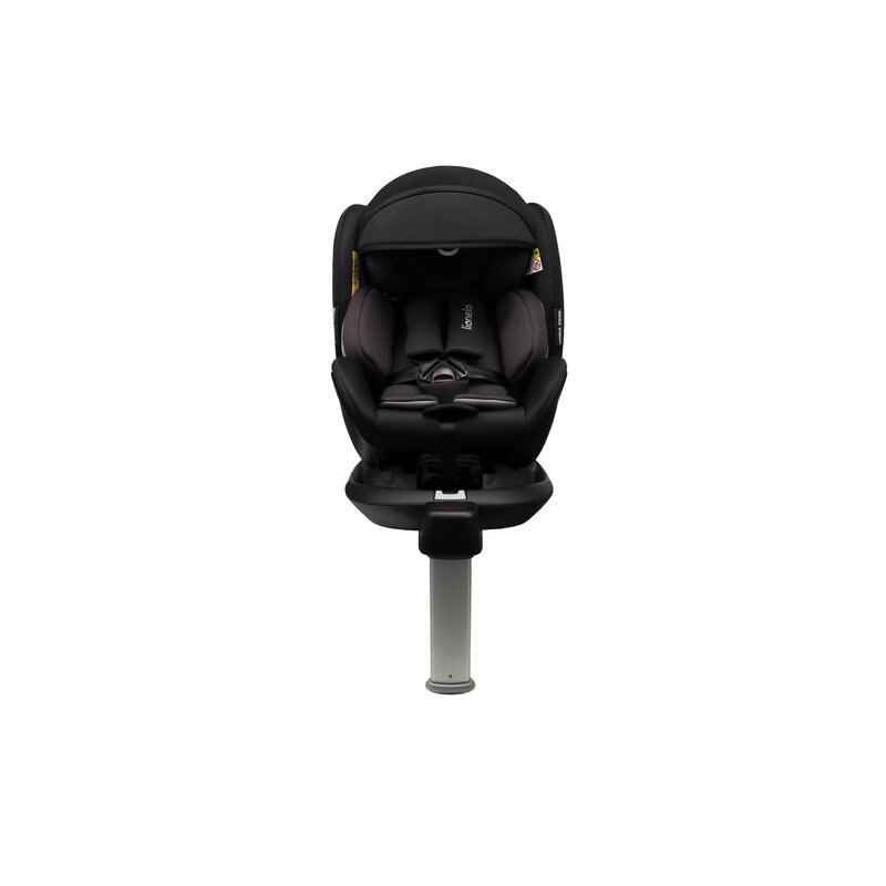 Lionelo - Scaun auto Antoon Plus, Pozitie de somn, Protectie laterala, Rotire 360 grade, 0-18 kg, Cu Isofix si picior de sustinere, Negru