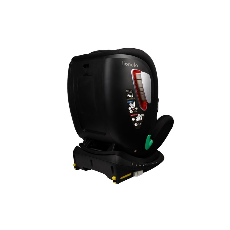 Lionelo - Scaun auto Antoon Plus, Pozitie de somn, Protectie laterala, Rotire 360 grade, 0-18 kg, Cu Isofix si picior de sustinere, Negru
