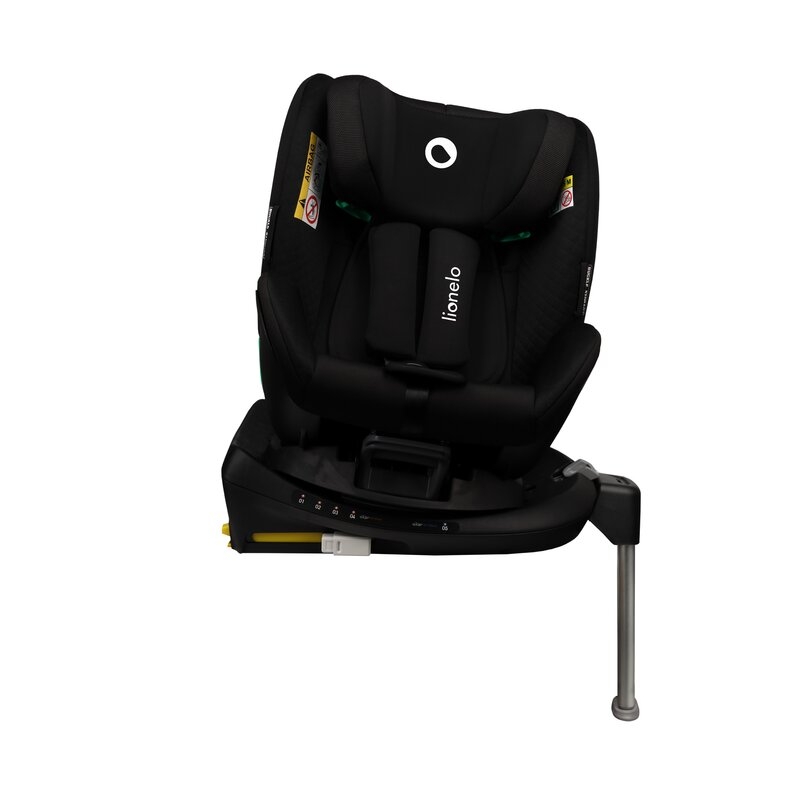 Lionelo - Scaun auto Antoon Plus, Pozitie de somn, Protectie laterala, Rotire 360 grade, 0-18 kg, Cu Isofix si picior de sustinere, Negru
