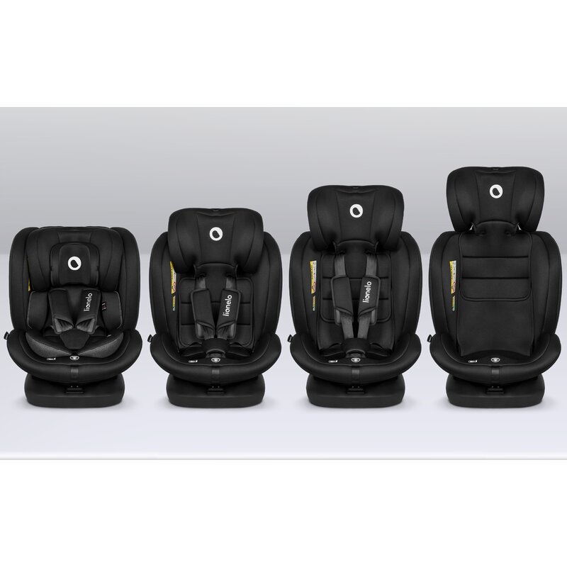 Lionelo - Scaun auto Bastiaan i-Size, 4 in 1, Protectie laterala, Cu spatar inclinabil in 4 pozitii, Cu tetiera reglabila in 7 pozitii, Rotire 360 grade, Top Tether, 0-36 Kg, 40-150 cm, Cu Isofix, Conform cu standardul european de securitate ECE R129/03,