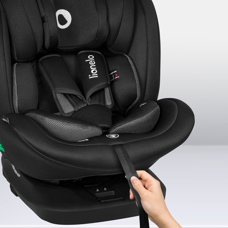 Lionelo - Scaun auto Bastiaan i-Size, 4 in 1, Protectie laterala, Cu spatar inclinabil in 4 pozitii, Cu tetiera reglabila in 7 pozitii, Rotire 360 grade, Top Tether, 0-36 Kg, 40-150 cm, Cu Isofix, Conform cu standardul european de securitate ECE R129/03,