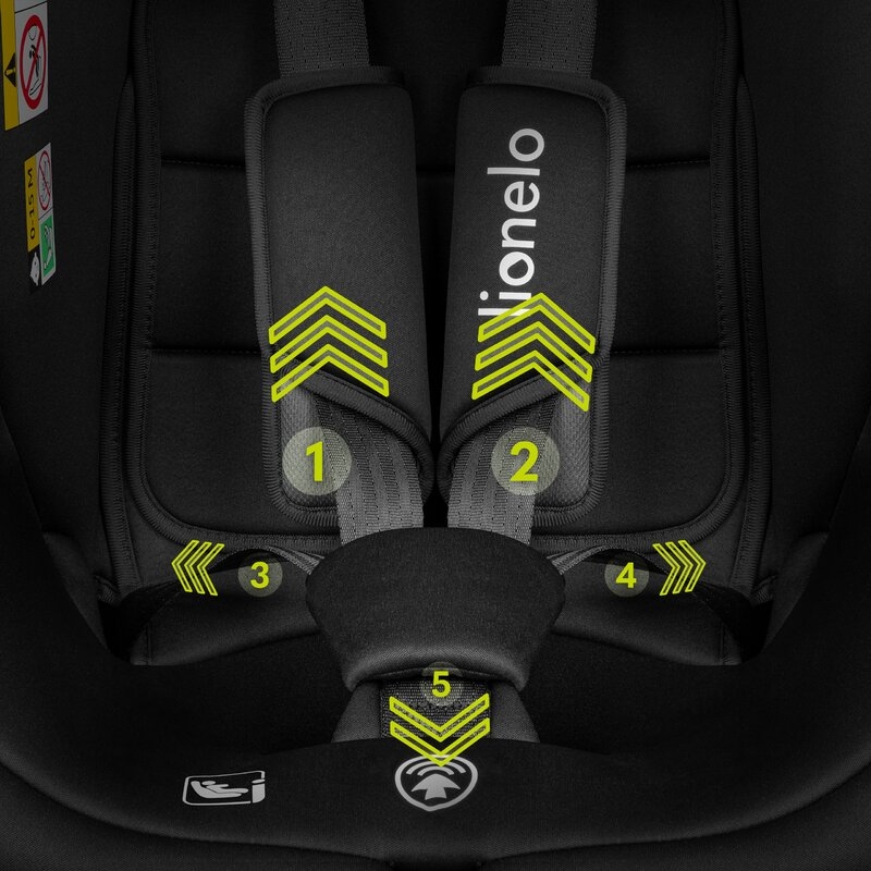 Lionelo - Scaun auto Bastiaan i-Size, 4 in 1, Protectie laterala, Cu spatar inclinabil in 4 pozitii, Cu tetiera reglabila in 7 pozitii, Rotire 360 grade, Top Tether, 0-36 Kg, 40-150 cm, Cu Isofix, Conform cu standardul european de securitate ECE R129/03,