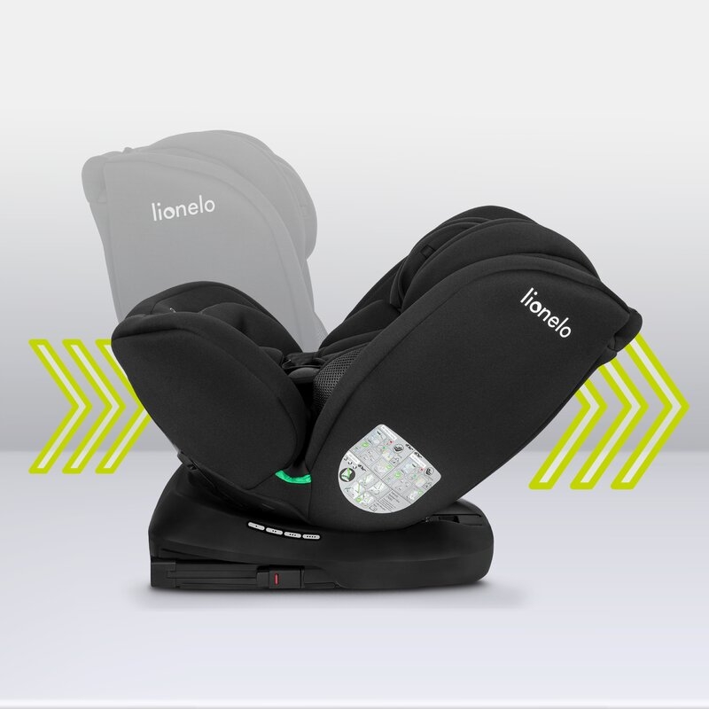 Lionelo - Scaun auto Bastiaan i-Size, 4 in 1, Protectie laterala, Cu spatar inclinabil in 4 pozitii, Cu tetiera reglabila in 7 pozitii, Rotire 360 grade, Top Tether, 0-36 Kg, 40-150 cm, Cu Isofix, Conform cu standardul european de securitate ECE R129/03,