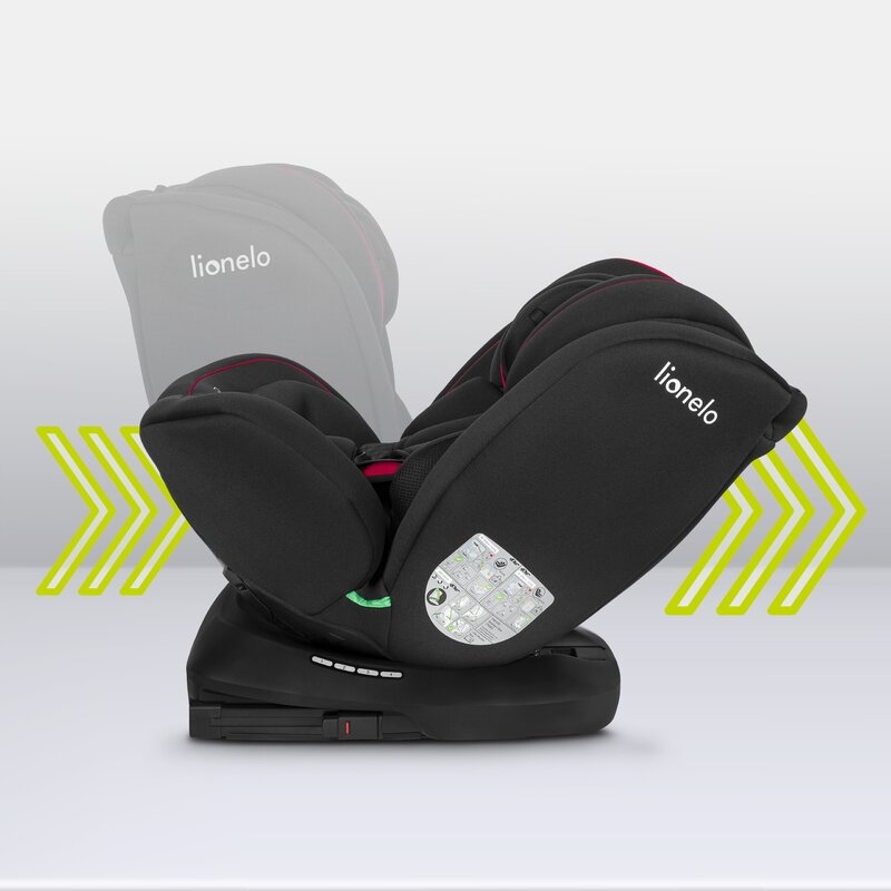 Lionelo - Scaun auto Bastiaan i-Size, 4 in 1, Protectie laterala, Cu spatar inclinabil in 4 pozitii, Cu tetiera reglabila in 7 pozitii, Rotire 360 grade, Top Tether, 0-36 Kg, 40-150 cm, Cu Isofix, Conform cu standardul european de securitate ECE R129/03,