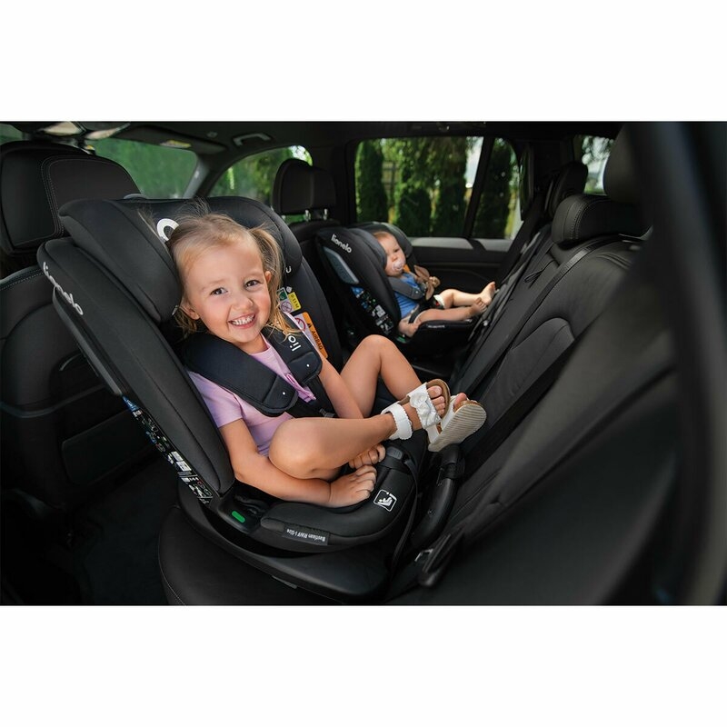 Lionelo - Scaun auto Bastiaan RWF i-Size, Pozitie de somn, Protectie laterala, Rotire 360 grade, 0-36 Kg, Cu Isofix si Centura Top Tether, Conform cu standardul european de securitate ECE R129, Gri