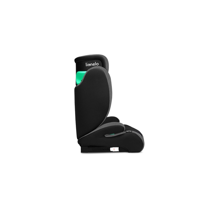 Lionelo - Scaun auto, Hugo i-Size, Universal, Orientare in directia sensului de mers, Reglabil, Conform standardului de securitate R129, 100-150 cm, 4-12 ani, Gri