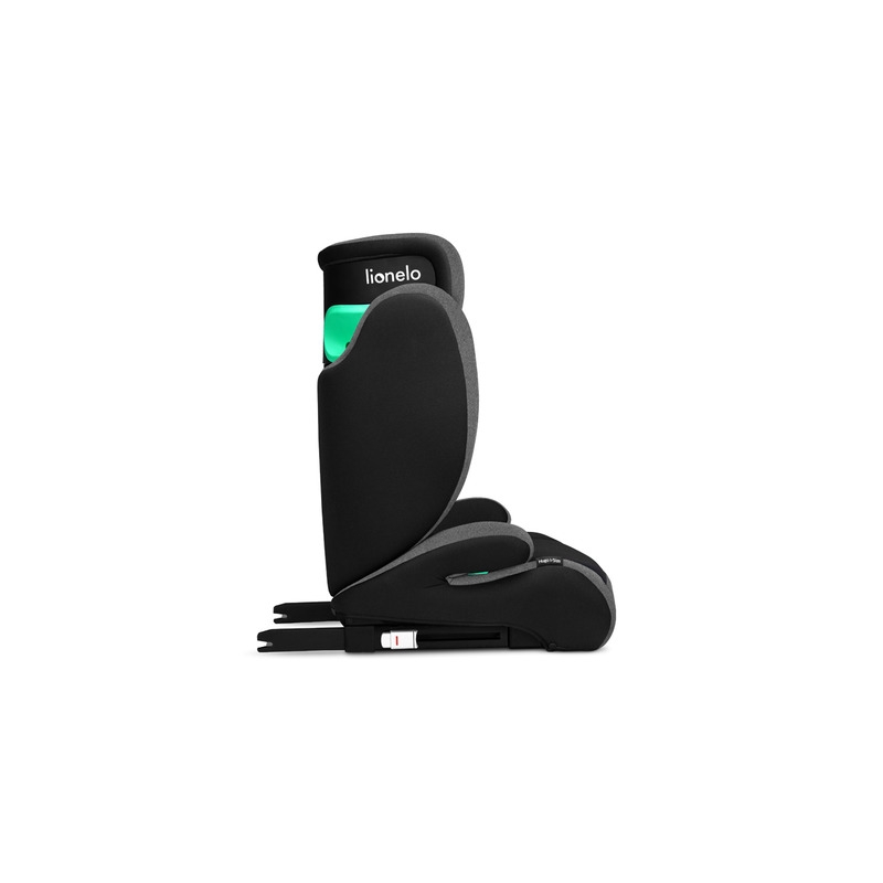 Lionelo - Scaun auto, Hugo i-Size, Universal, Orientare in directia sensului de mers, Reglabil, Conform standardului de securitate R129, 100-150 cm, 4-12 ani, Gri