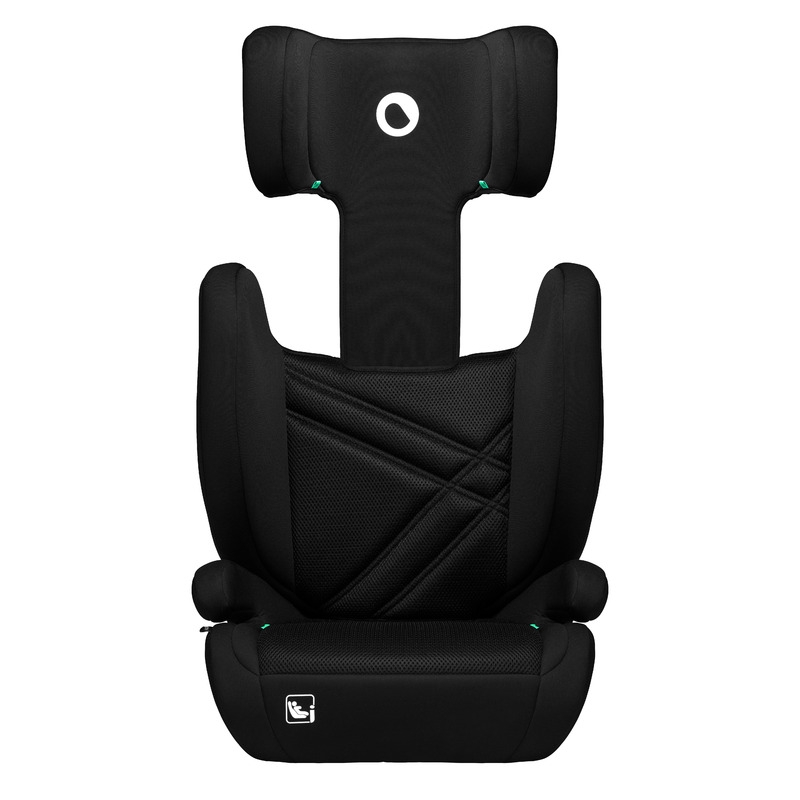 Lionelo - Scaun auto, Hugo i-Size, Universal, Orientare in directia sensului de mers, Reglabil, Conform standardului de securitate R129, 100-150 cm, 4-12 ani, Negru