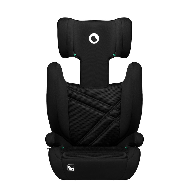 Lionelo - Scaun auto, Hugo i-Size, Universal, Orientare in directia sensului de mers, Reglabil, Conform standardului de securitate R129, 100-150 cm, 4-12 ani, Negru