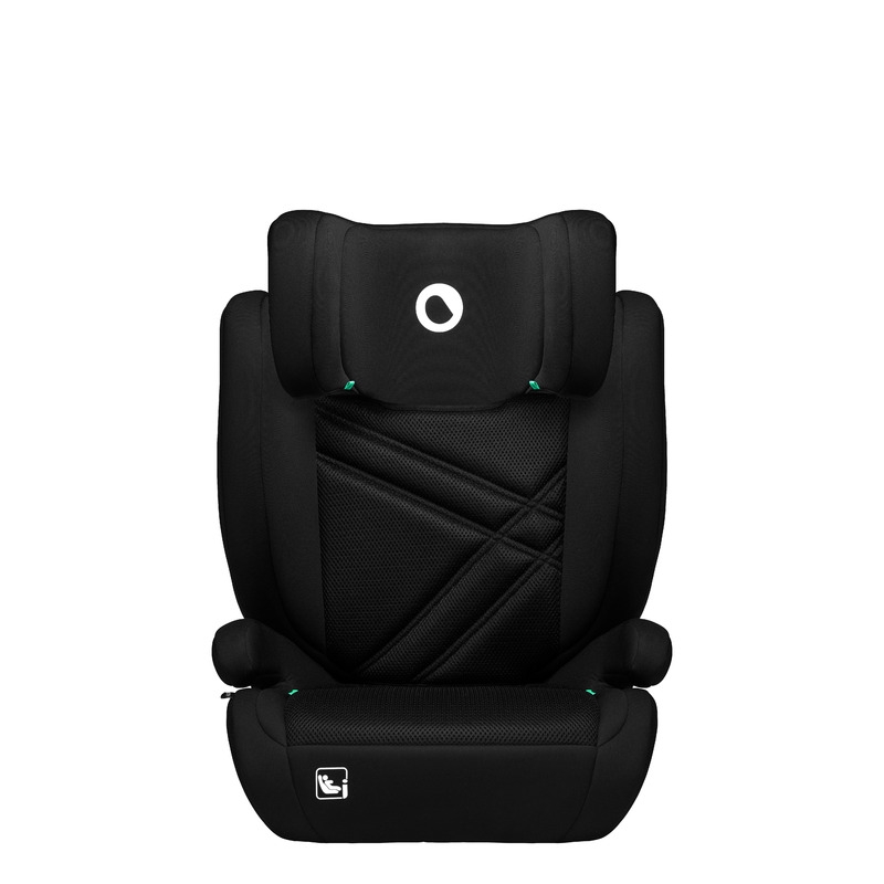 Lionelo - Scaun auto, Hugo i-Size, Universal, Orientare in directia sensului de mers, Reglabil, Conform standardului de securitate R129, 100-150 cm, 4-12 ani, Negru