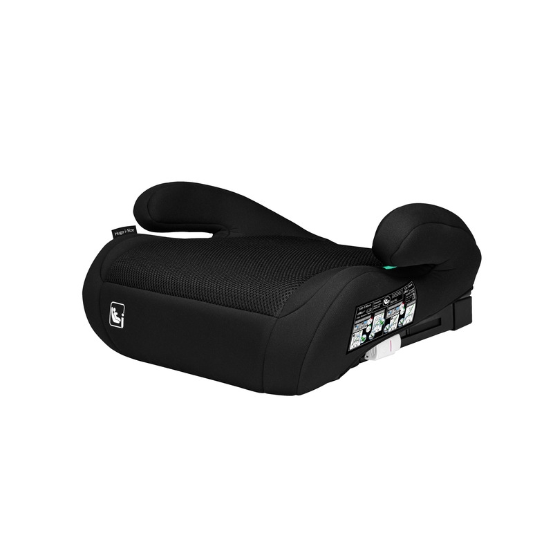 Lionelo - Scaun auto, Hugo i-Size, Universal, Orientare in directia sensului de mers, Reglabil, Conform standardului de securitate R129, 100-150 cm, 4-12 ani, Negru