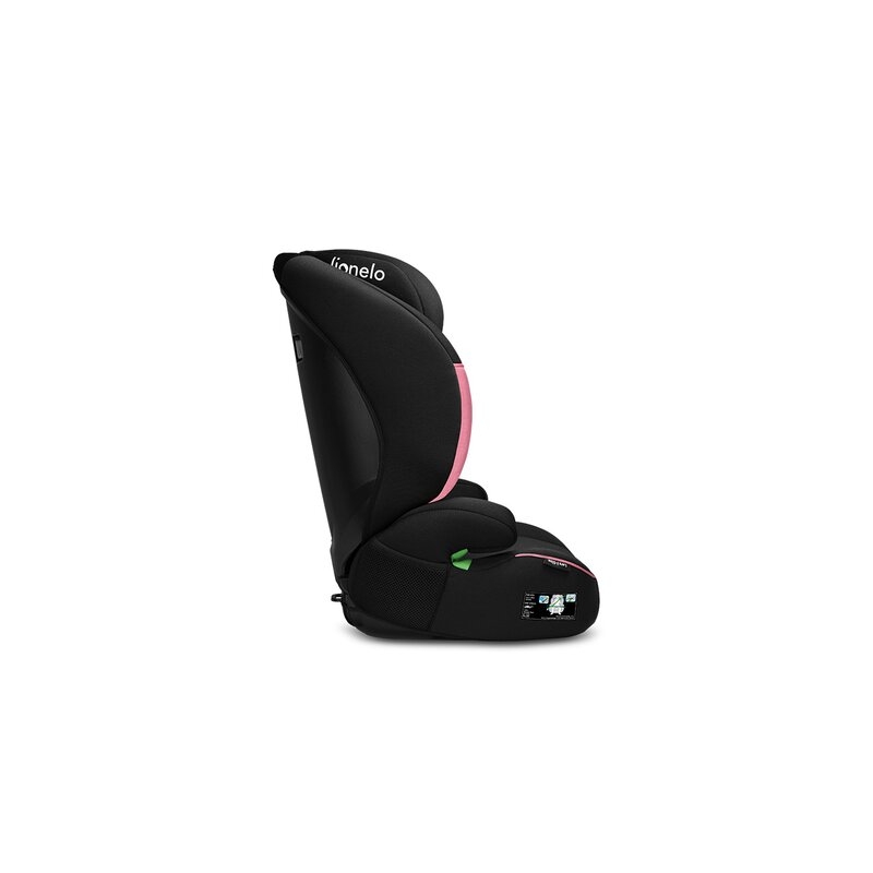 Lionelo - Scaun auto Lars i-Size, Cu tetiera reglabila in 10 pozitii, Cu pozitionare spre sensul de mers, 15-36 Kg, 100-150 cm, Conform cu standardul european de securitate ECE R129/03, Roz