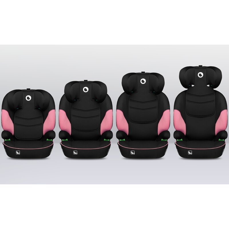 Lionelo - Scaun auto Lars i-Size, Cu tetiera reglabila in 10 pozitii, Cu pozitionare spre sensul de mers, 15-36 Kg, 100-150 cm, Conform cu standardul european de securitate ECE R129/03, Roz