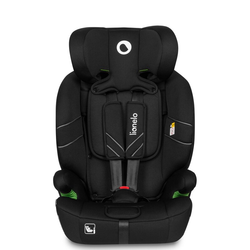 Lionelo - Scaun auto, Levi One i-Size, Universal, Instalare FWF, Cu tetiera reglabila in 10 pozitii, Cu spatar detasabil, 76-150 cm, Conform cu R129, Negru