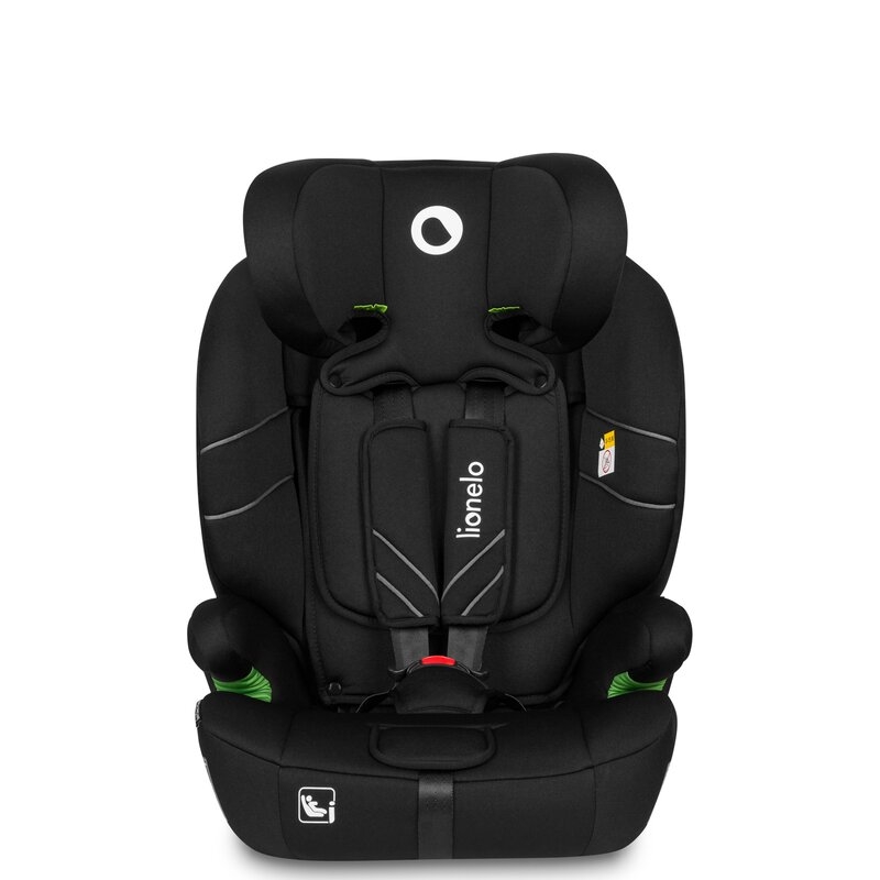 Lionelo - Scaun auto, Levi One i-Size, Universal, Instalare FWF, Cu tetiera reglabila in 10 pozitii, Cu spatar detasabil, 76-150 cm, Conform cu R129, Negru