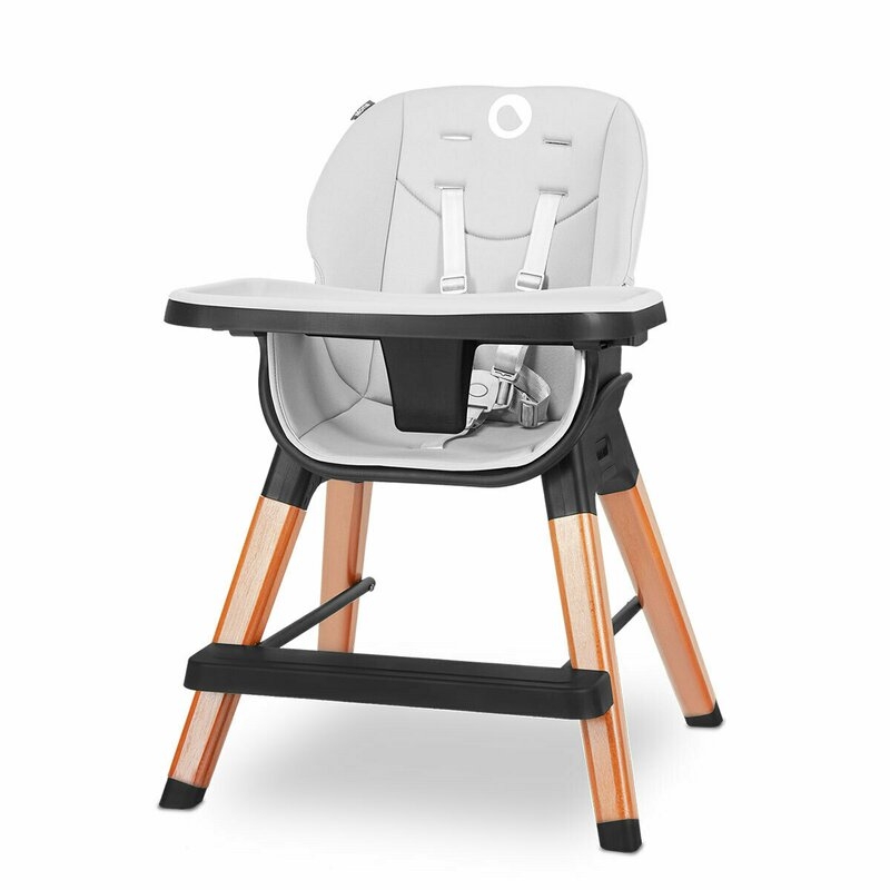 Lionelo - Scaun de masa Reglabil Mona Onyx, Negru