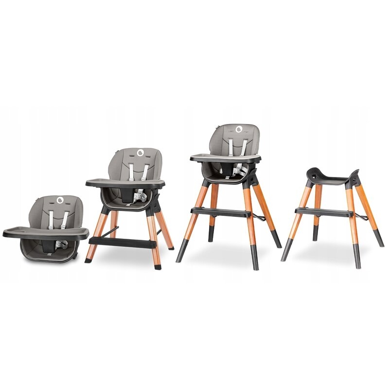 Lionelo - Scaun de masa Reglabil Mona Onyx, Negru